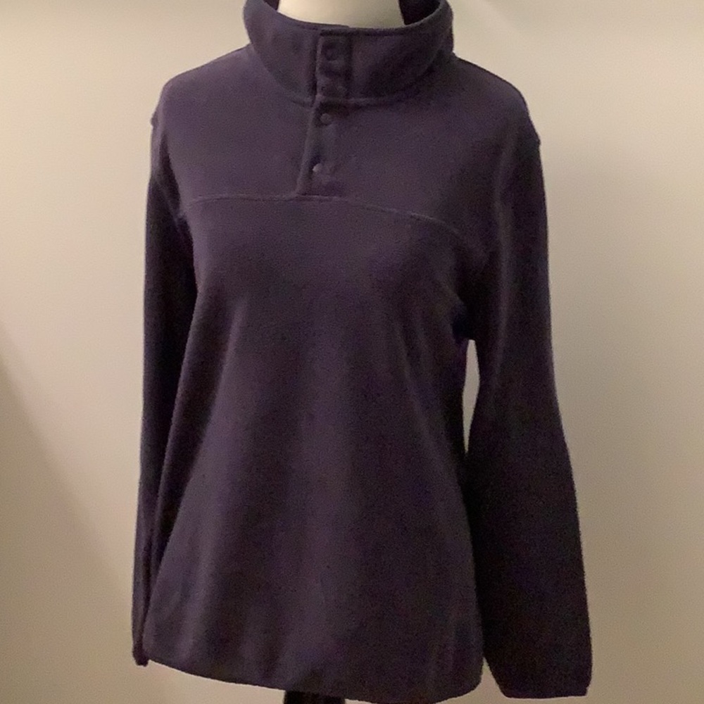 32 Degrees: TOP - Purple - Women’s Size L -Snap FLEECE PULLOVER Stretch